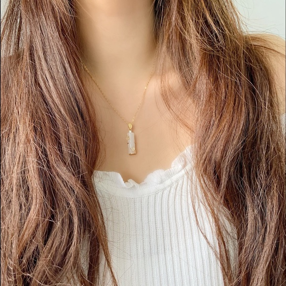 Bamboo necklace pendant - woman’s necklace jewelry - Picture 2 of 5